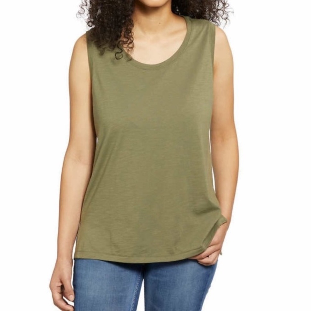 Army Green Nautica Women's Tank Top